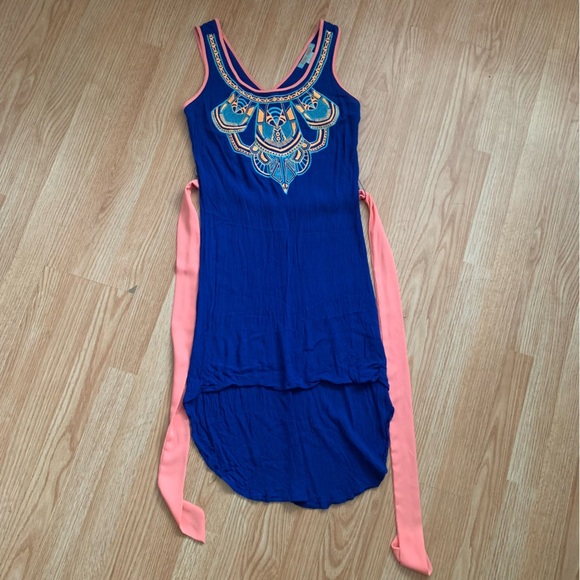 Flying Tomato Anthropologie Embroidered Boho Sleeveless Dress Size S **FLAW** - Picture 1 of 9